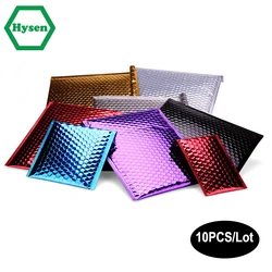 Hysen 10Pcs Bubble Mailers Small Business Mailing envelopes Strong Adhesive Black Metallic Bubble Bag