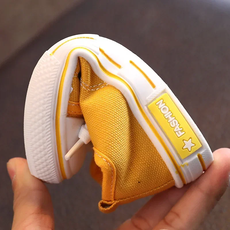 Children's Canvas Shoes Spring Autumn Sneakers Boys Casual Sports Running Shoe Girls Breathable Soft-soled Toddler Flat Sneakers