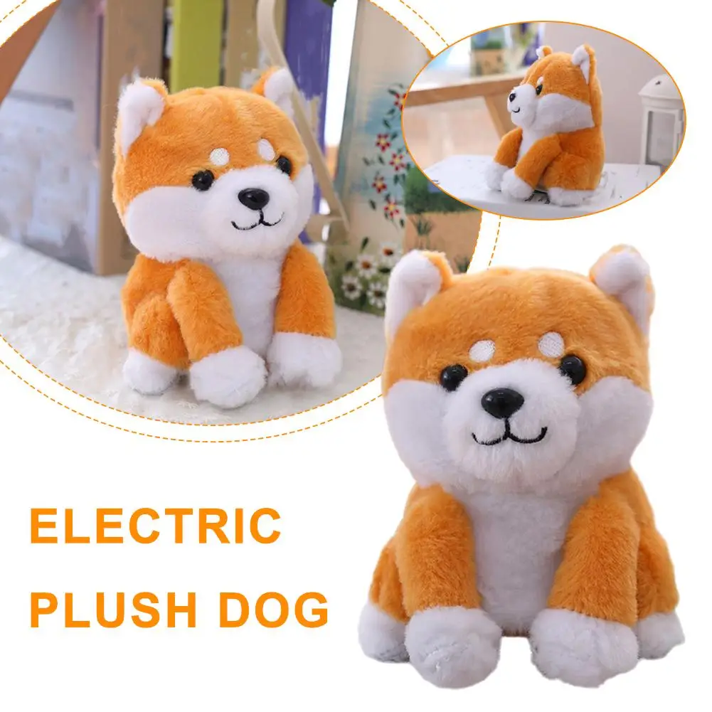 15cm Talking Little Shiba Inu Electric Plush Toy Puppy Nodding Recording Talking Cute Baby Doll New Year Gift Creative Baby Slee