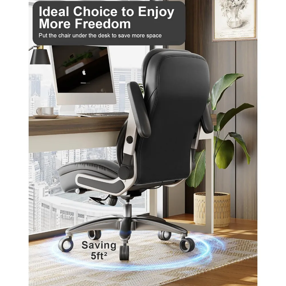 Executive Office Chair with Adjustable 5D Arms, 600lbs Big and Tall Office Chair 6
