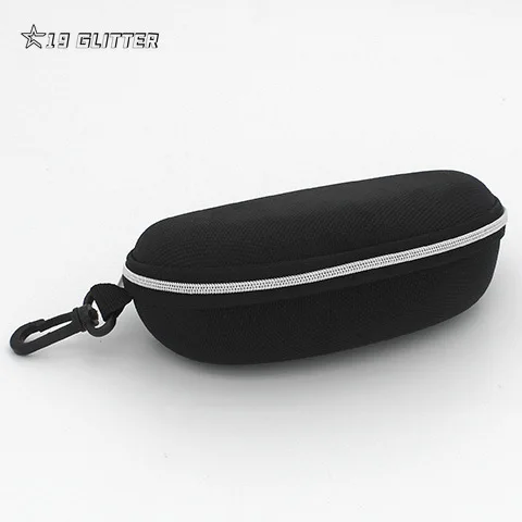Glasses Case Portable Zipper Carabiner Sunglasses Protector Box Hard Eye Glasses Case Travel Pack Pouch Eyewear Accessories