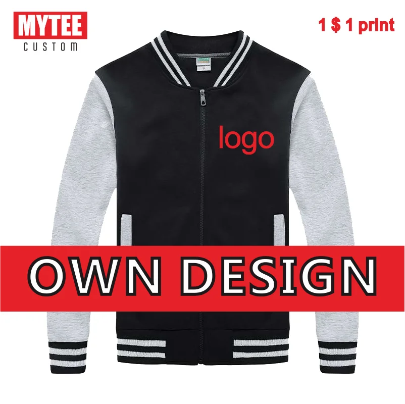 MYTEE2022 New Fashion Zipper Jacket Logo Custom Embroidery Printed Long-sleeved Sportswear Sweater Baseball Uniform Men's Jacket