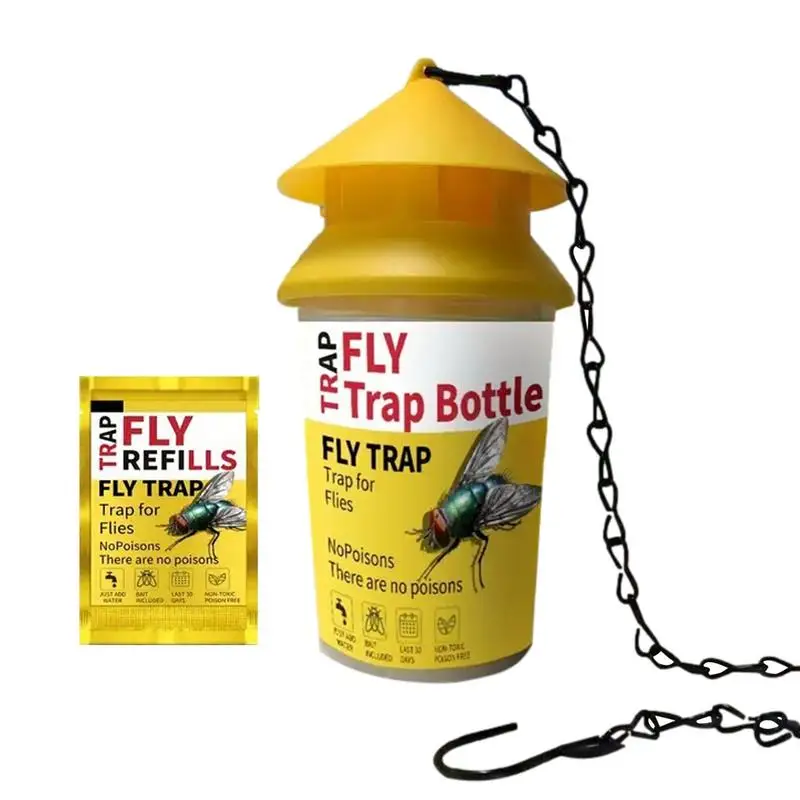 Fly Trap Jar Riutilizzabile Fly Trappole Hanger Con Esca Solubile Fly Trap Bottiglie Per Cortile Patii Farms Garbag Forniture Da Giardino