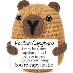 Charming Hand - Woven Plush Pendant with Inspirational Card - Perfect Warm & Sweet Gift (Capybara)