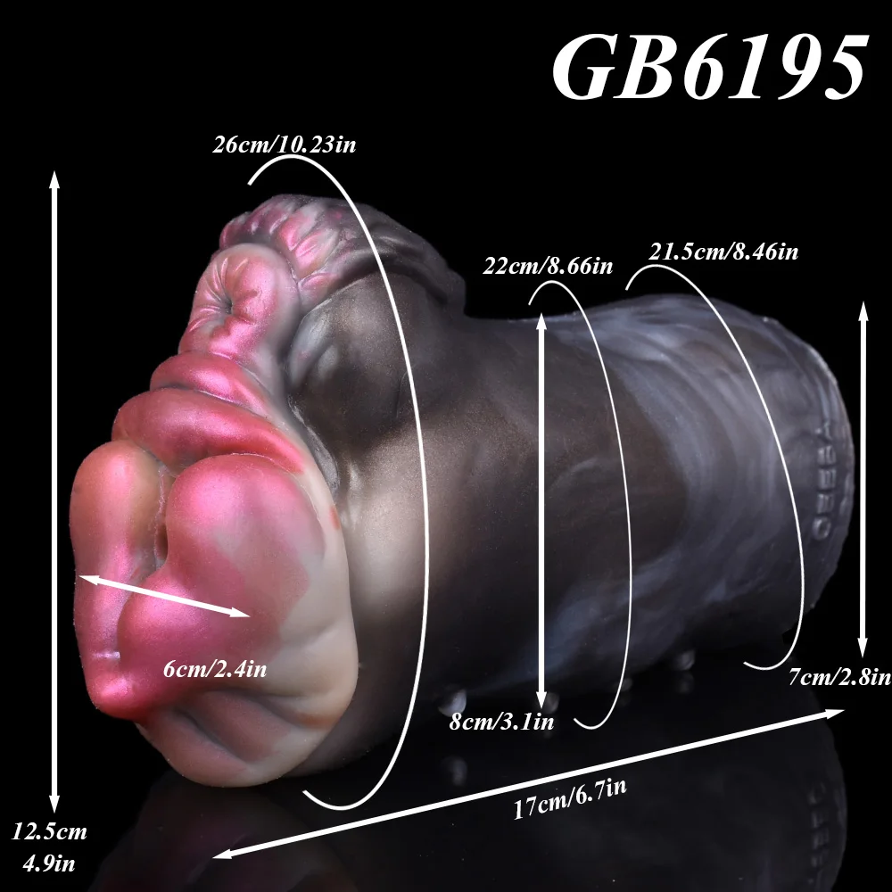 GEEBA New Dual Hole Animal Horse Masturbation Cup Soft Silicone Male Masturbator Realistic Vagina Prostate Massage Pussy Sex Toy