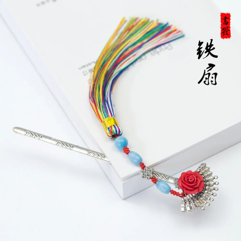 1PC Chinese Style Retro Metal Bookmark with Tassel Creative Plum Book Mark Students Stationery School Office Supply Gifts