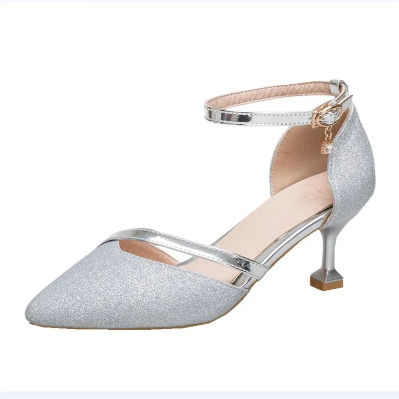 

Children High Heels Performance Shoes Crystal Girls Princess Shoes Stiletto Heel Kids Dress Shoes 5CM