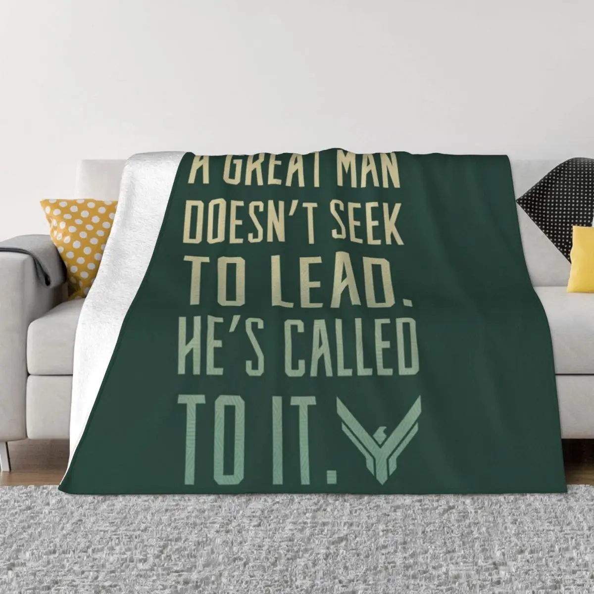 

Dune (2021) movie quote - A Great Man Doesn't Seek to Lead Throw Blanket Fluffy Shaggy Flannel Blankets