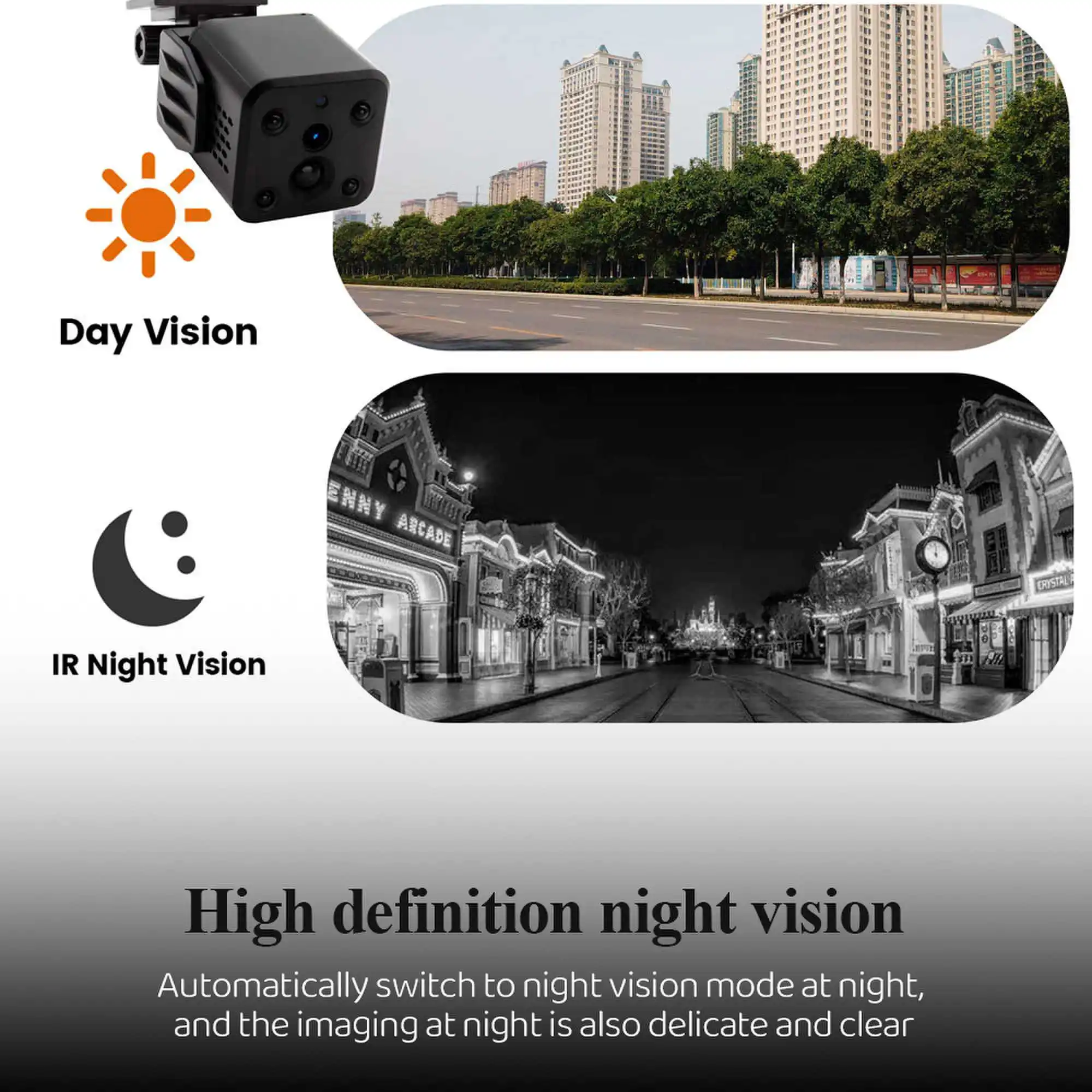 Security Camera 4MP Mini Camera WIFI IR Night Vision Human Motion Detection Alarm Surveillance Built-in 3000mAh Battery Security Protection