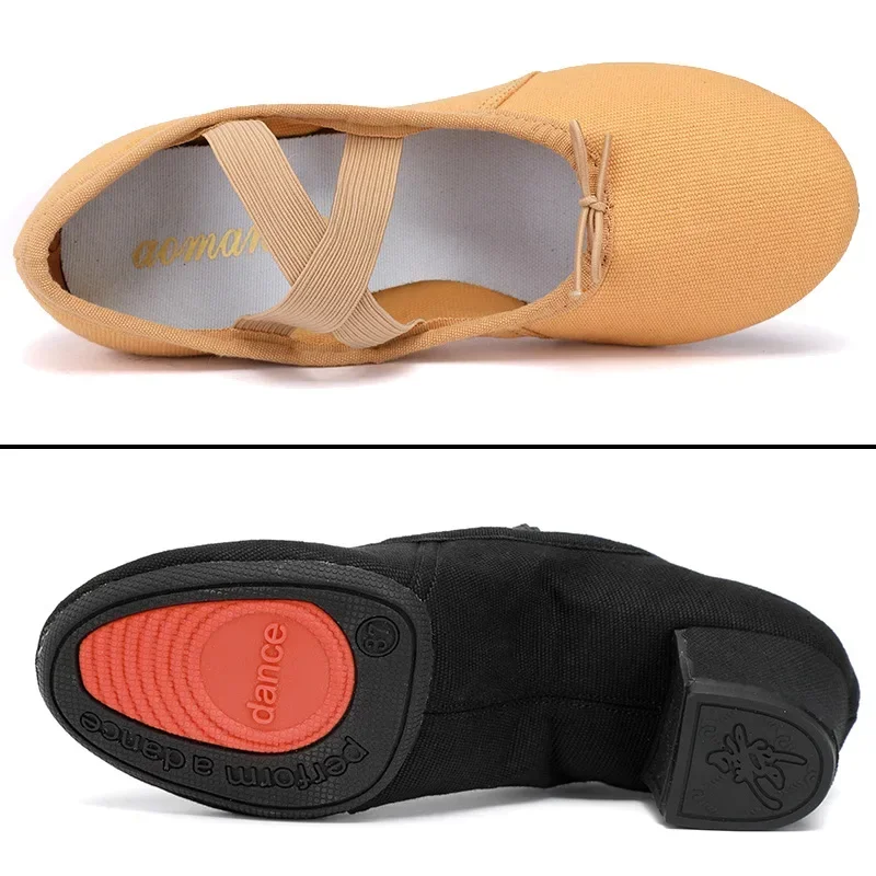 Adult Jazz Ballroom Canvas Dance Shoes Women Teacher Soft Sole Latin Modern Dance National Standard Practice dance shoes