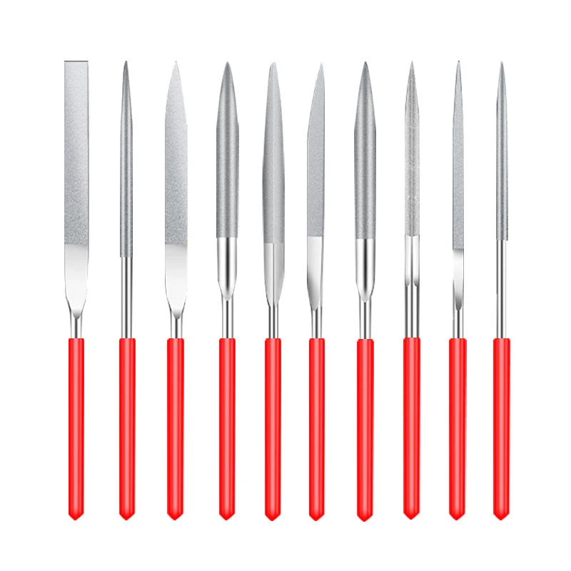 10Pcs 바늘 줄기톱 세트 3x140mm 돌 유리 금속 조각 공예용 미니 바늘 줄기톱 키트 수공구 바늘 줄기톱 세트