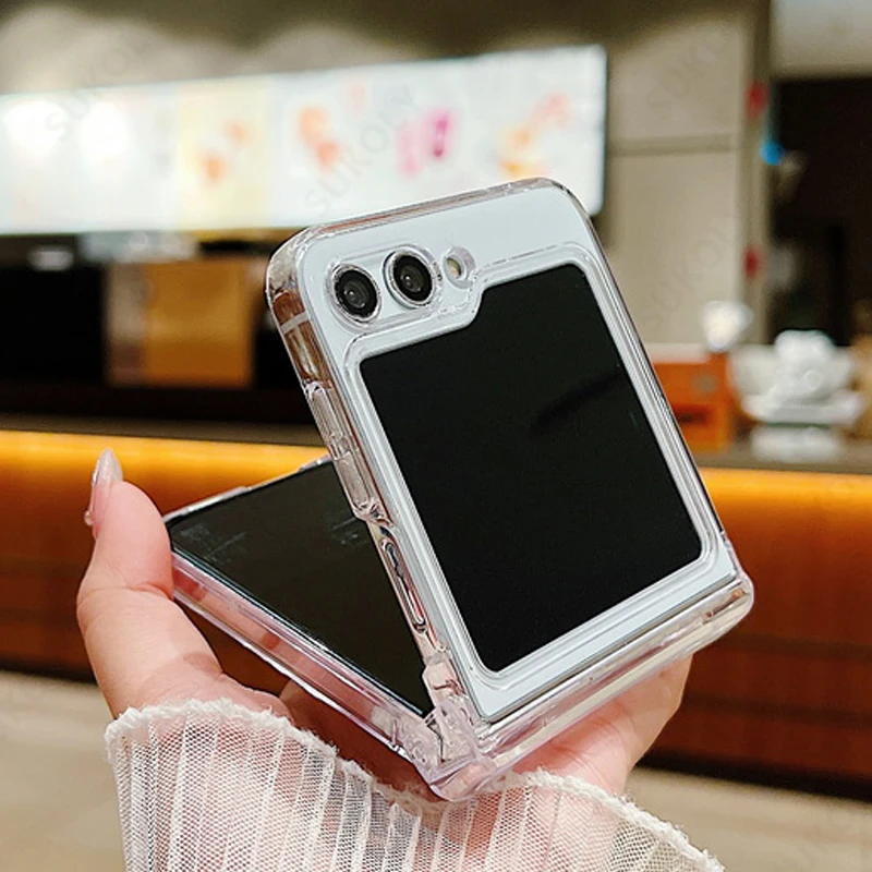 Transparent Shockproof Hard PC Case for Samsung Galaxy Z Flip Series