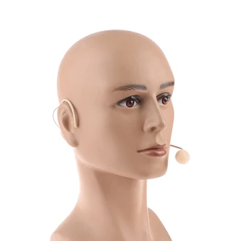 Microfono auricolare portatile da 3,5 mm con gancio per l'orecchio, cablato, con altoparlante per discorsi, insegnamento, conferenze, performance sul palco