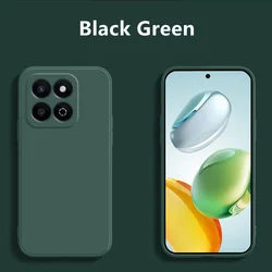 Enhanced Liquid Silicone Shockproof Phone Case - Soft TPU Protective Cover for Honor X7c & Smart 200 (Black Green)