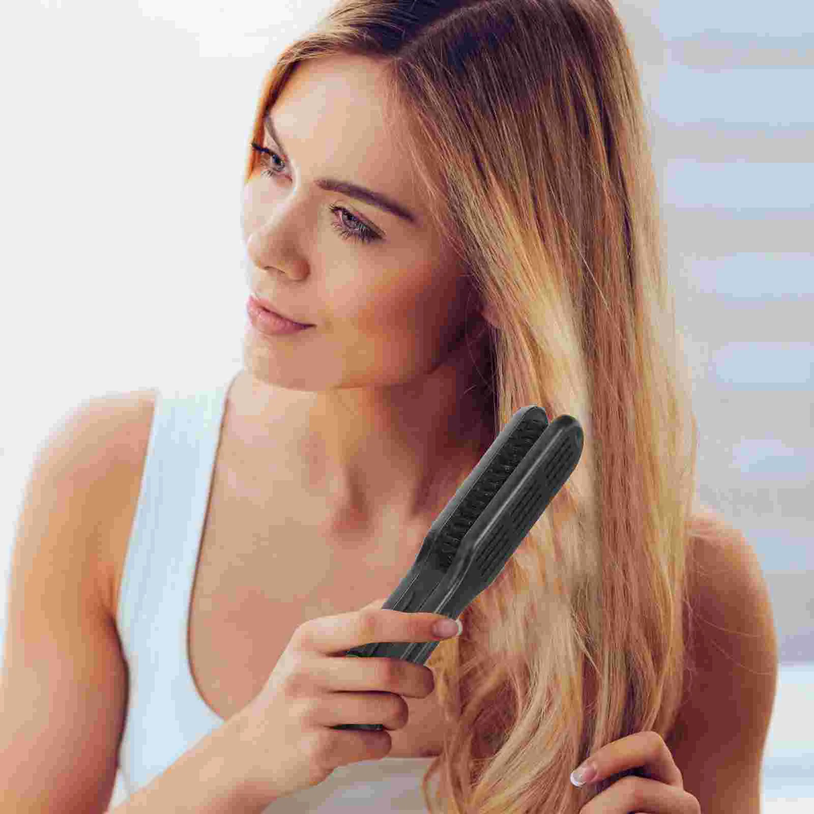 

Hair Straightener for Curly Hairdressing Comb Straighteners Brush Modeling Portable Salon Plastic Straightening
