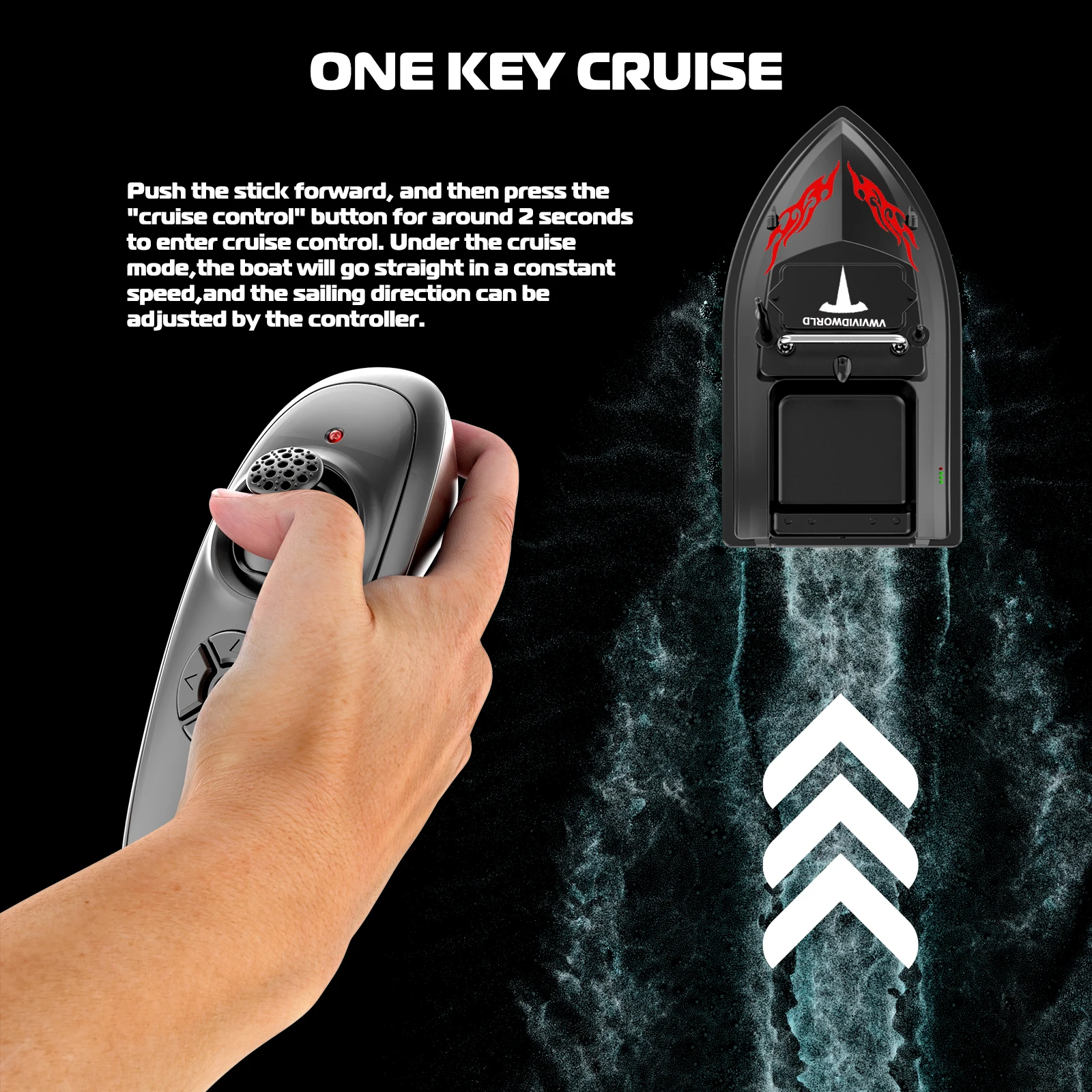 Remote Control RC Fishing Bait Boat 2KG Loaded Fixed Speed Cruise Waterproof High Speed 4 Night Light fishing tools fishing tool fishing tackle