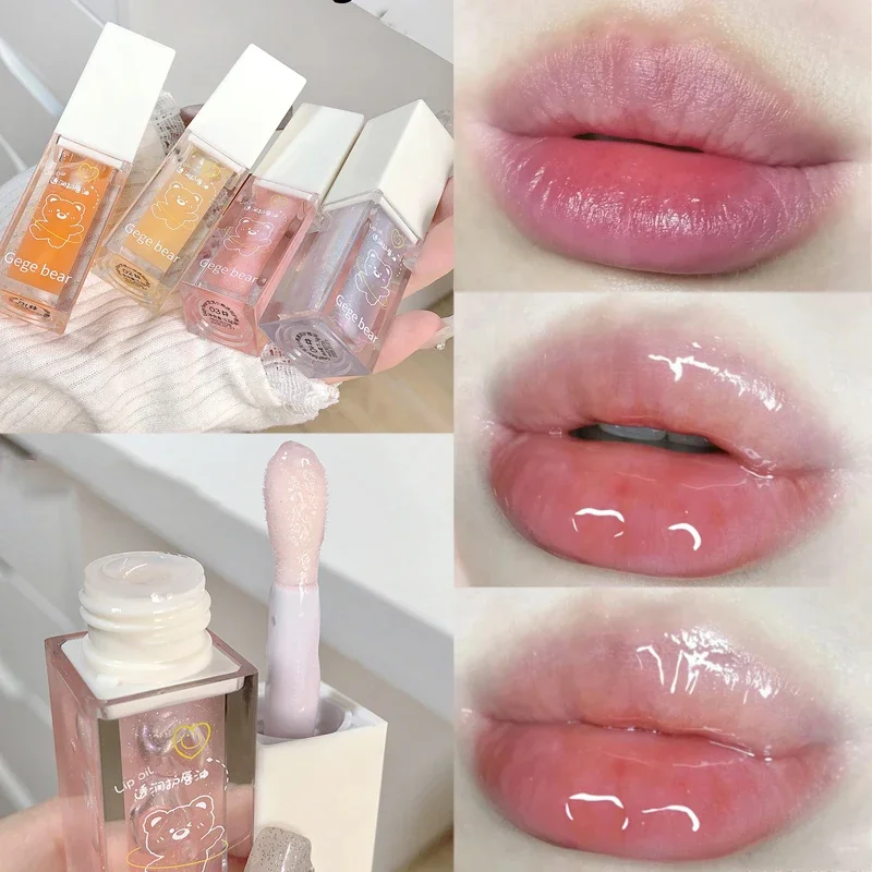 CrystalJellyLipOilTransparentNonstickyMoisturizingGlitterLip