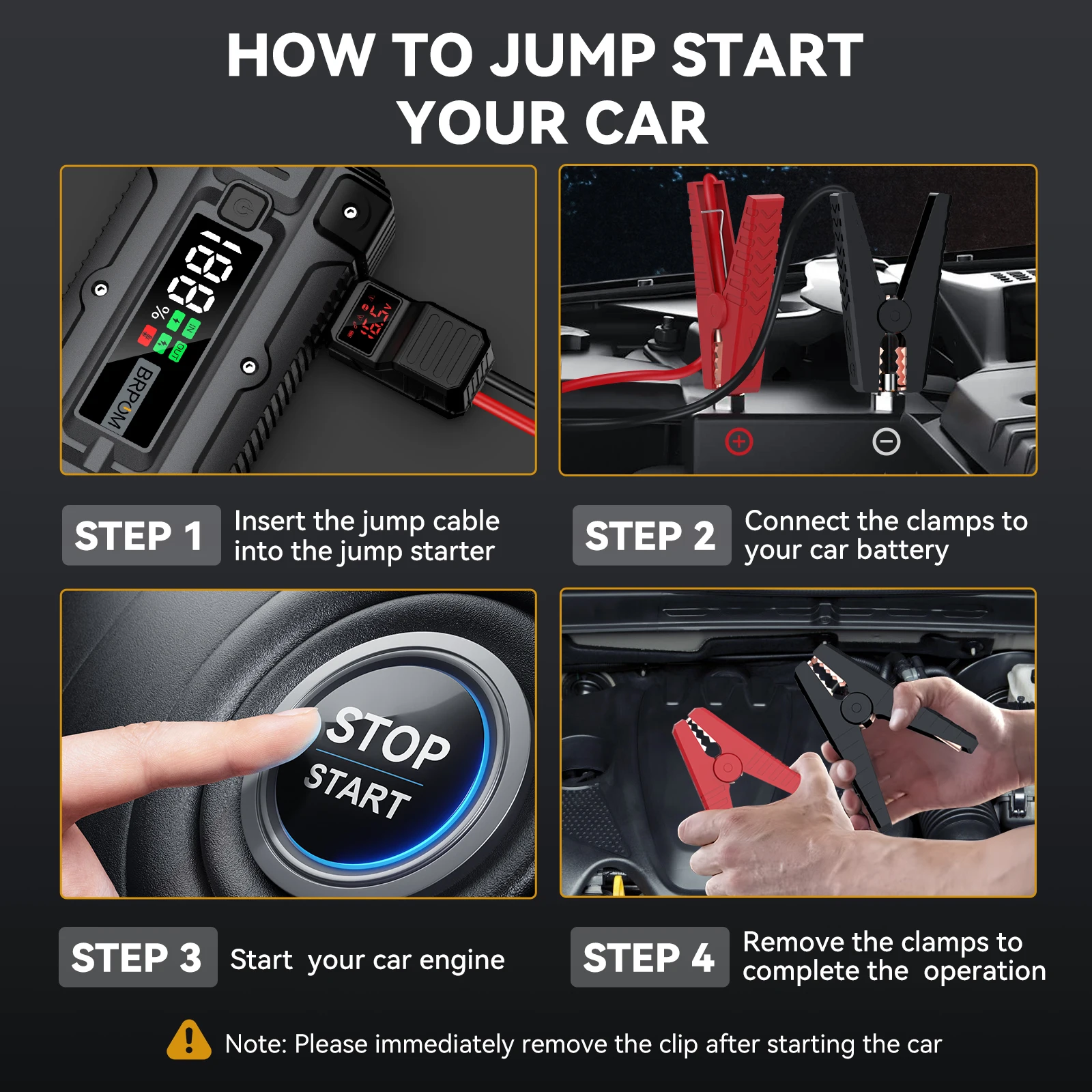 Power Bank 4000A/5000A 12V Car Battery Jump Starter jump starter car jump starter Portable Charger Car Booster Starting Device Petrol Diesel Emergency Booster