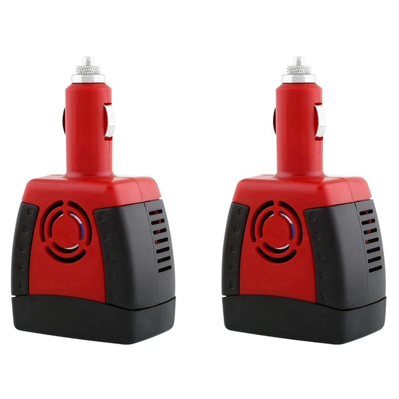 

2X 150W Power Inverter DC 12V To AC 220V Car Outlet Voltage Adapterwith 0.5A USB Charging Ports