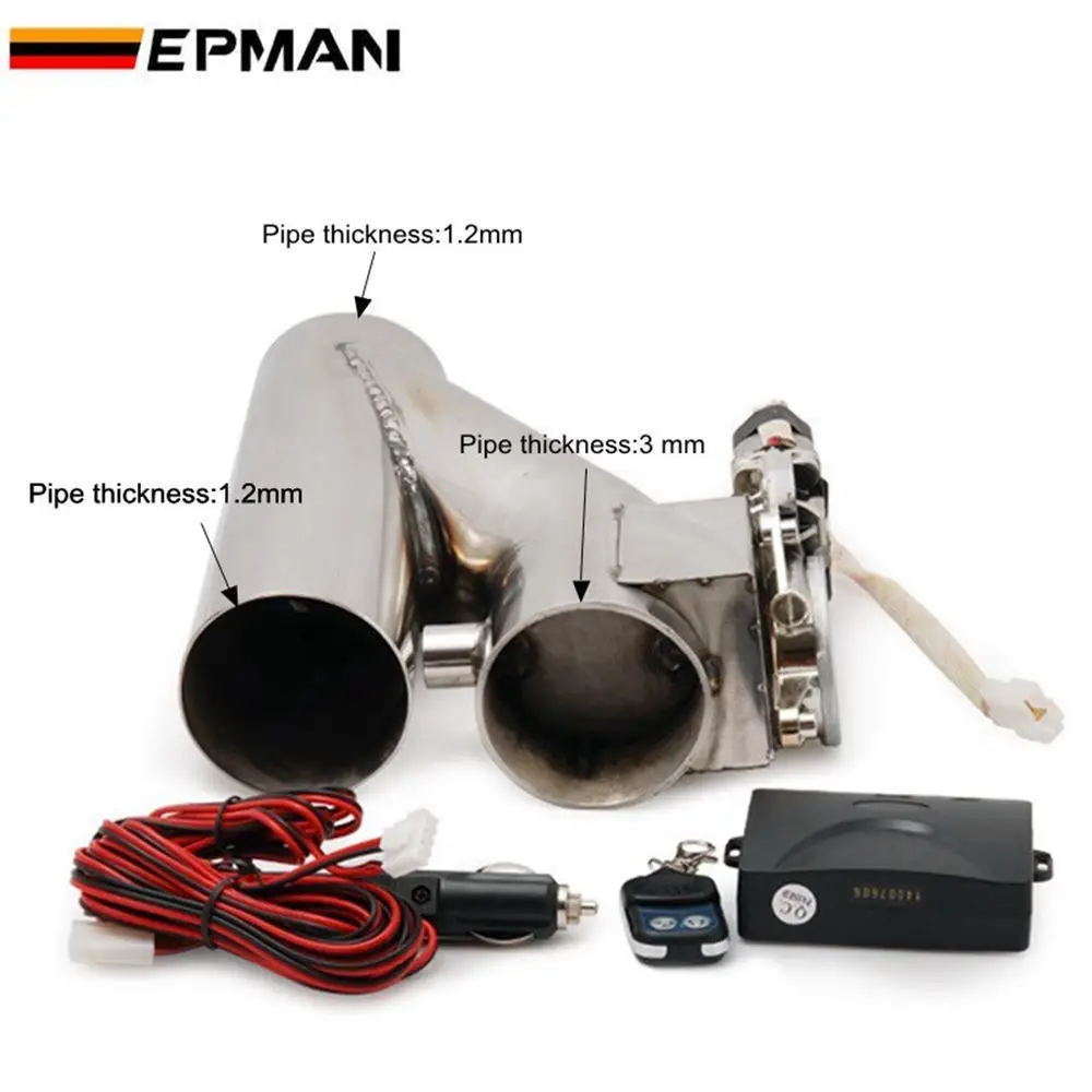 2"/2.25"/2.5"/2.75"/3" Stainless Steel Motorized Electric Exhaust Cutoff Bypass Valve Cutout+Remote For VW Golf GTI EP-CUTNEW