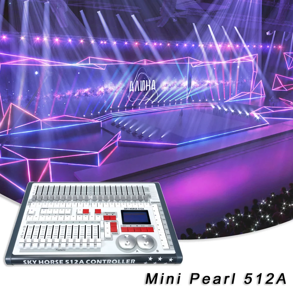 Pearl Sky Horse 512A Dmx Lighting Console Connect 60 Lights Dj Disco Stage Lights Moving Head Party Wedding Lights Controller