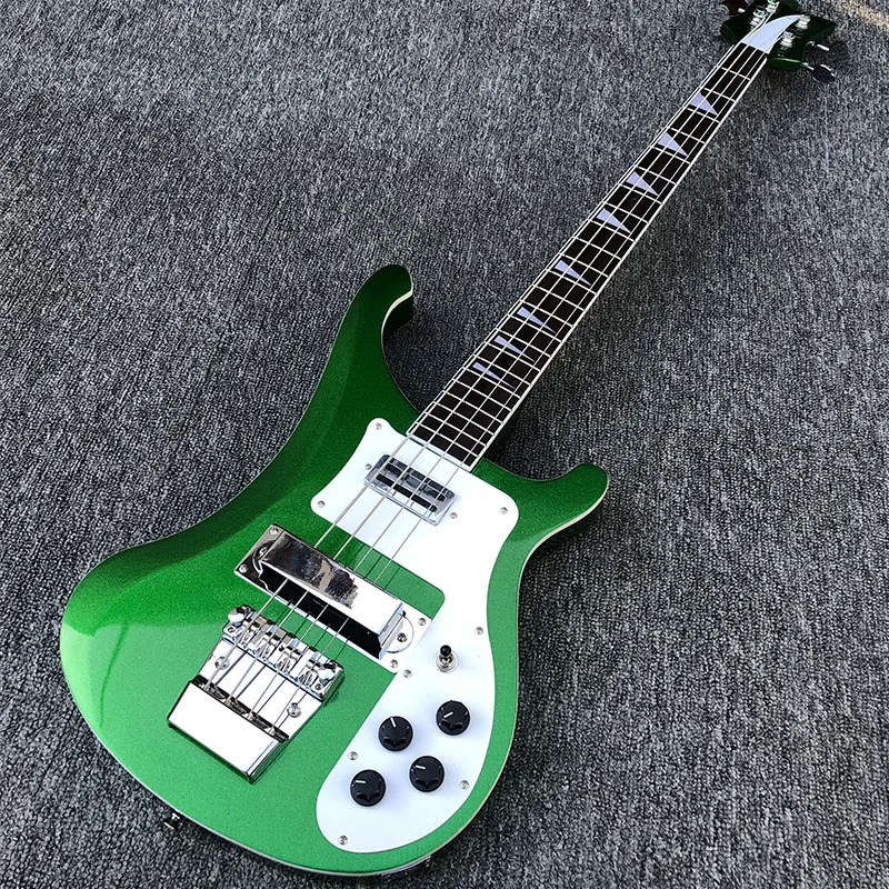 

Electric Bass Guitar Ricken 4 string Bass Basswood Body Rosewood Fingerboard Metal Green Gloss Finish Fast Shipping