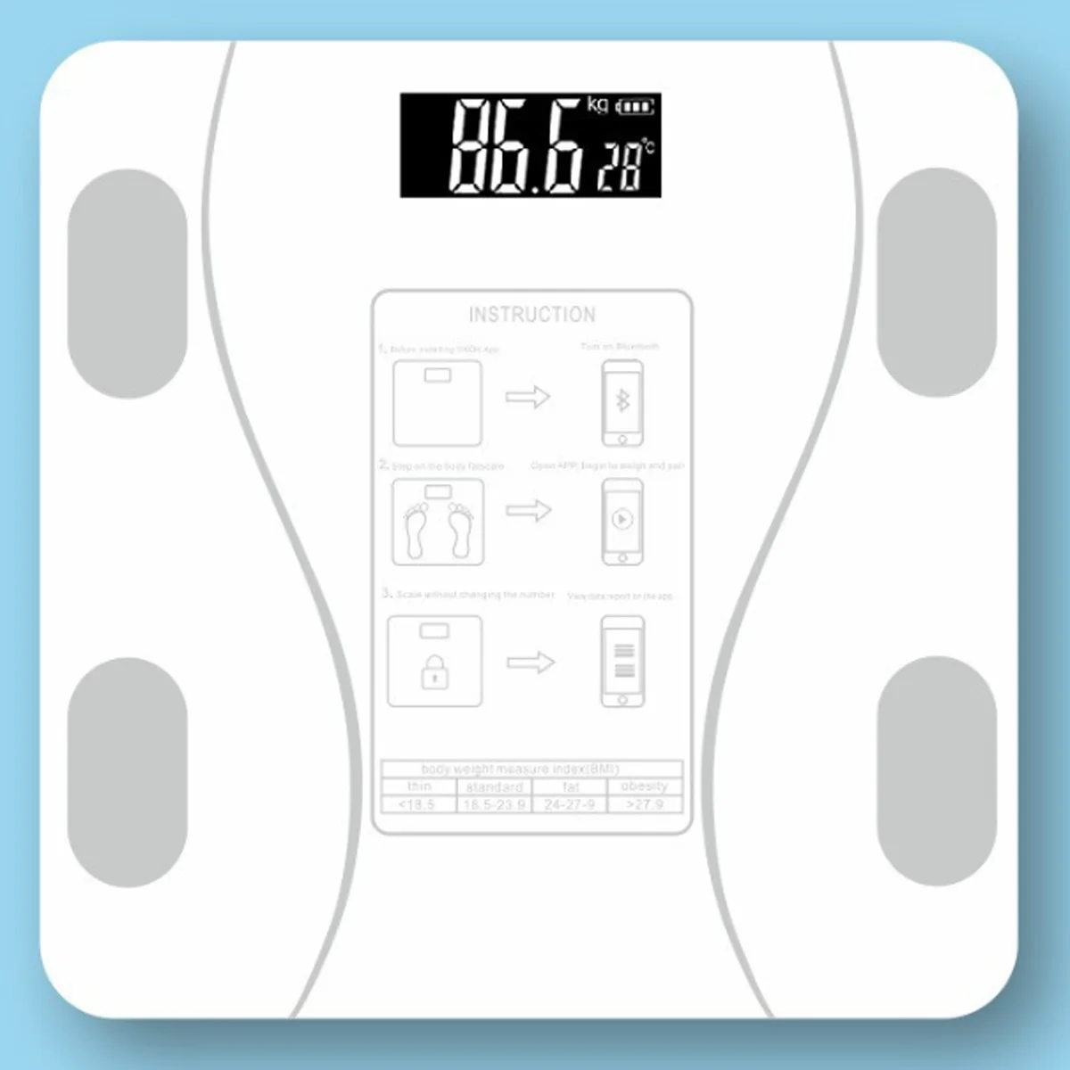 1pc Household Electronic Weight Scale Precise Charging Body Fat
