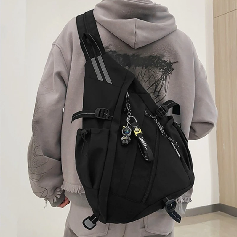 Trendy Multi-Functional Men's Bapa Archery Sports Cycling Single oulder Crossbody Bag Functional Workwear Chest Bag Sle Handbags