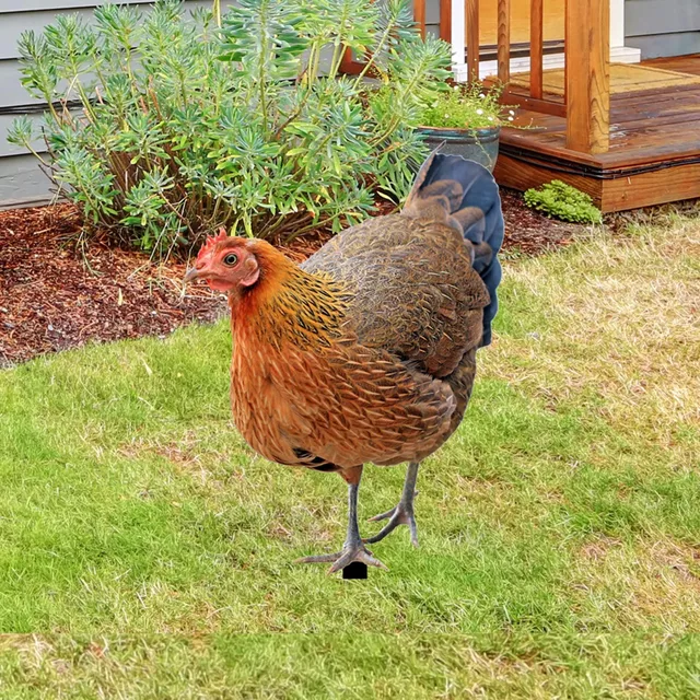 Kert Tyúk Szobor Csirke Szobrászat Az Udvari Dekorációhoz Akril Figura Kültéri Terasz Hátsó Tét Otthoni Dekoráció - Image 4