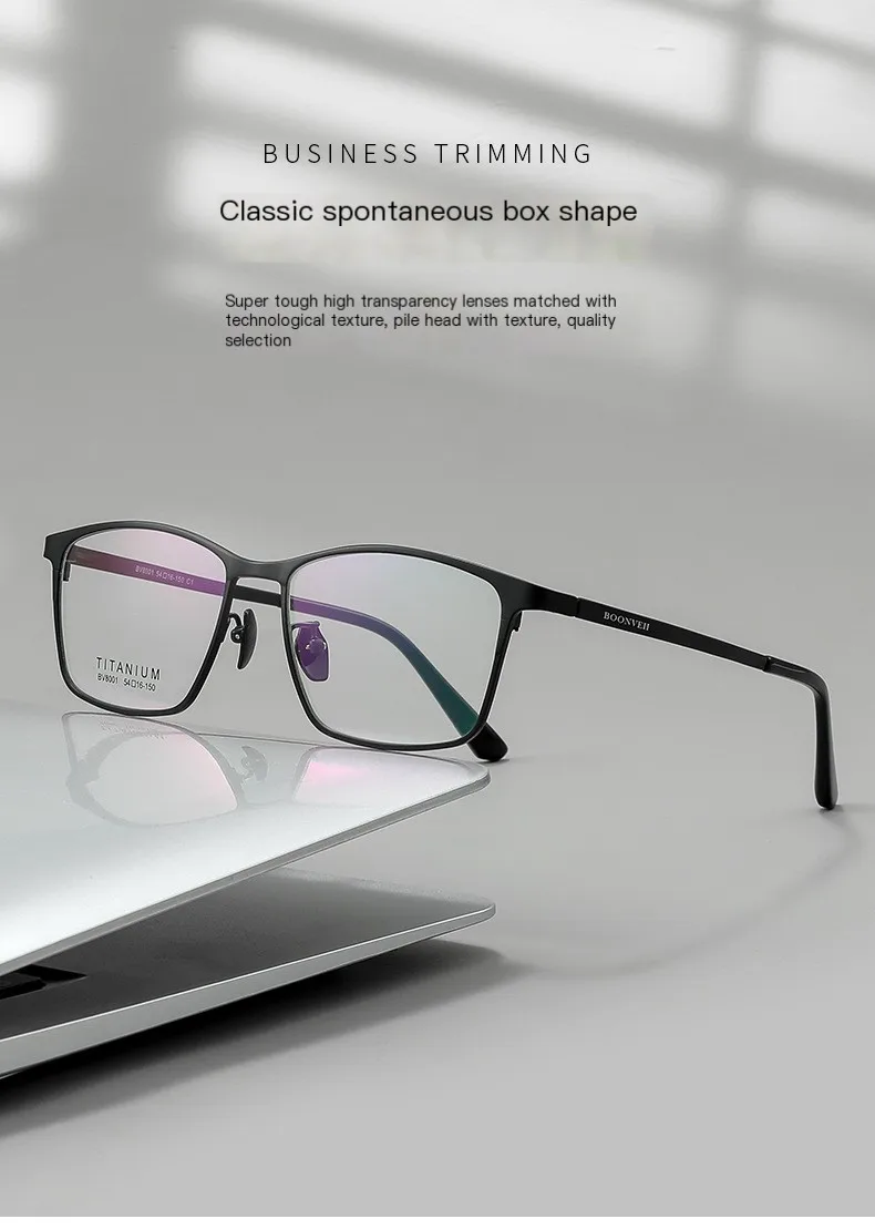 Gafas graduadas ópticas de titanio puro para hombres, anteojos
