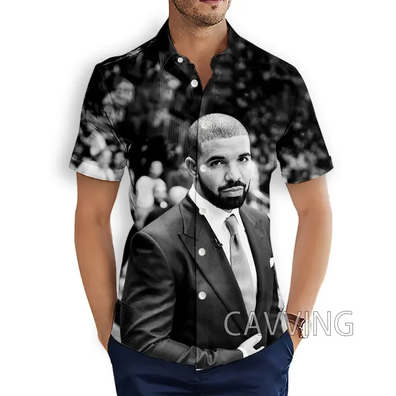 

CAVVING 3D Printed Rapper Drake Fashion Casual Shirts Men's /Women's Short Sleeves Loose Breathable Shirts K02