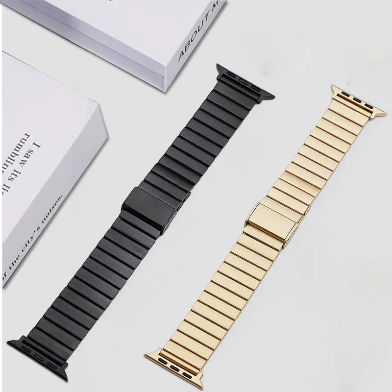 Premium Stainless Steel Watch Band - Elegant Metal Link Bracelet