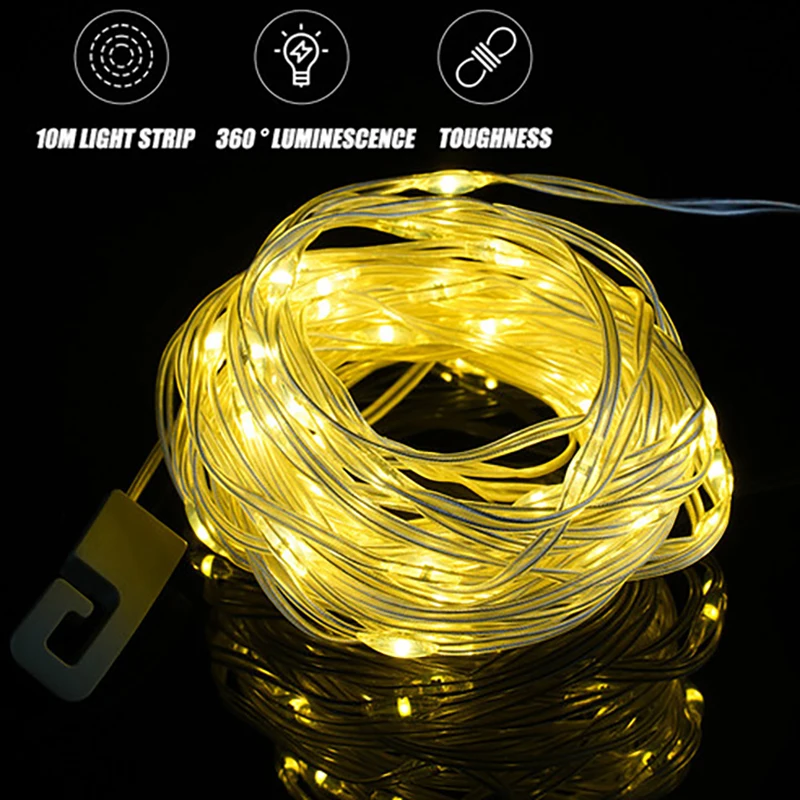 LED Camping Lamp Strip 8 Modes 10M Length Light Belt Back Magnetic Suction Outdoor Waterproof Tent Decoration Lamp String led string lights decorative lights string lights led fairy lights