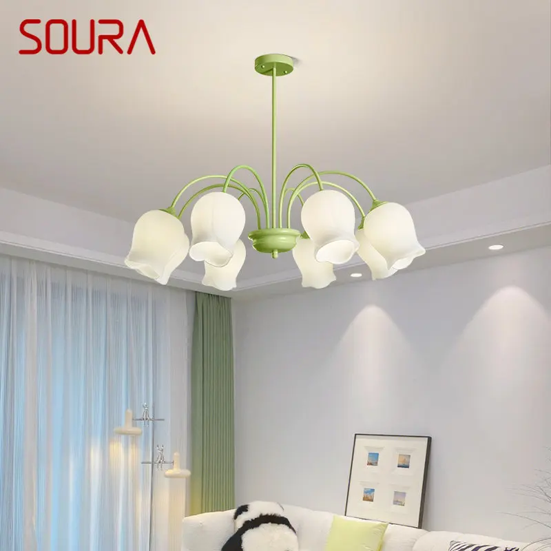Современная люстра SOURA, осветительные приборы, лофт, ретро-дизайн, веревка, креативный подвесной светильник для дома, спальни