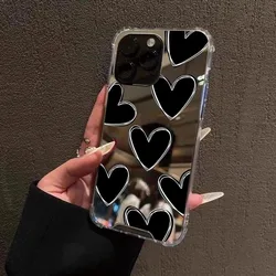 Luxury Love Heart Mirror Soft Phone Case - Premium Cover Design - Galaxy S23 Ultra (1)