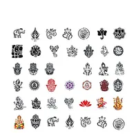 1 sheet Mandala Indian Elephant Nail Water Decals Buddha's Hand Nail Sticker Nail Art Sticker Tattoo Decals 2