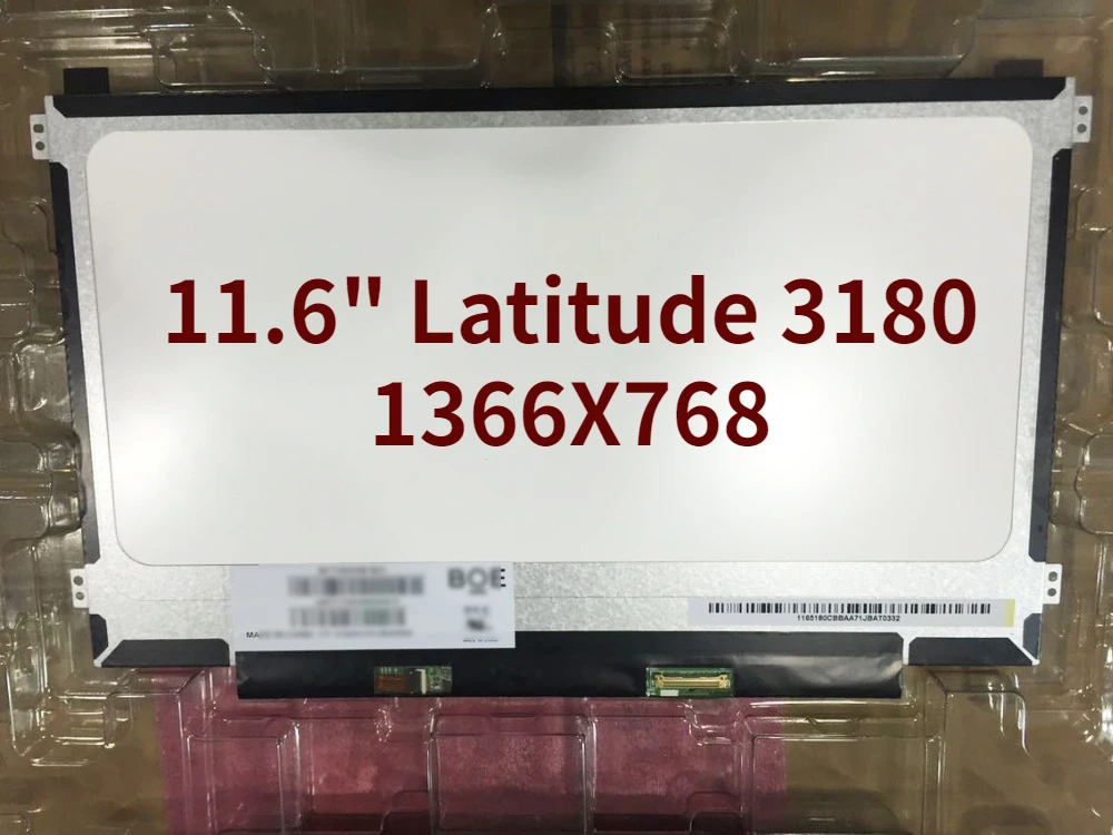 

11.6" Laptop Matrix LED LCD Screen for Dell Latitude 3180 WXGA HD 1366X768 Display Non-touch Panel Replacement