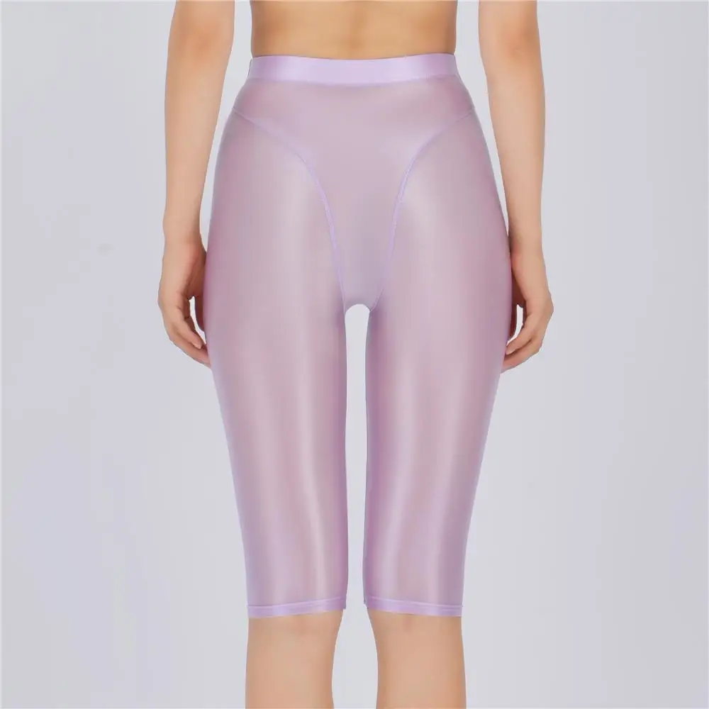 Sexy Women Thin Sheer See Through High Waist Shorts Pants Candy Color Elastic Shaper Hot Short Soft Casual Yoga Short Pant
