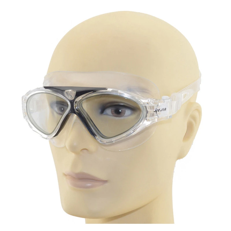 Gafas de agua para hombre y mujer, lentes de natación con cinturón de silicona, lentes grandes subacuáticas, antivaho, impermeables, ópticas de natación| - AliExpress