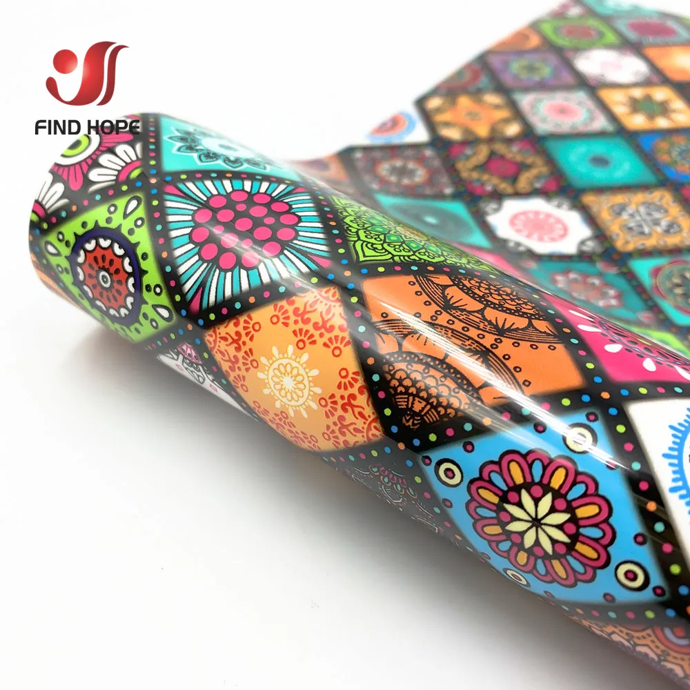 Camo Cloud Flower Pattern Heat Transfer Vinyl Film for DIY Textile and Bag Decoration