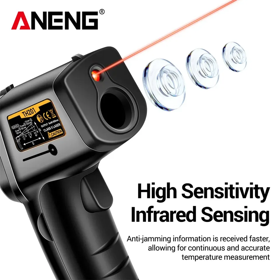 ANENG TH201 Handheld Infrared Thermometer Hygrometer Accurately Measure Temperature and Humidity Levels Infrared Electronic