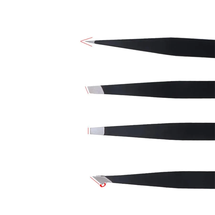 4pcs set Stainless Steel Tweezer Set Eye Brow Clips multifunctional Fine Hairs Puller for Facial Hair Removal and Splinter Remov 5