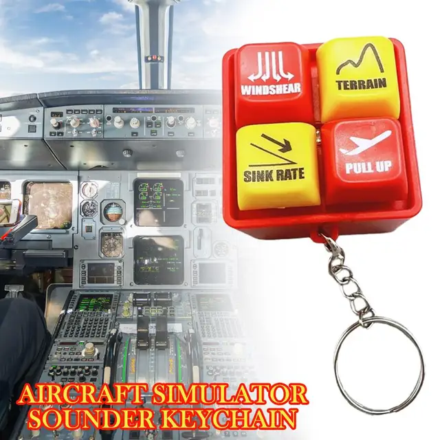 Pilot And Crew Alert Keychain Egpws Warning Sound Simulator Piloten-Alarm Schlüsselanhänger - 2er Set Mit Licht & Sound (EGPWS-Simulator) Boeing Gpws Simulator