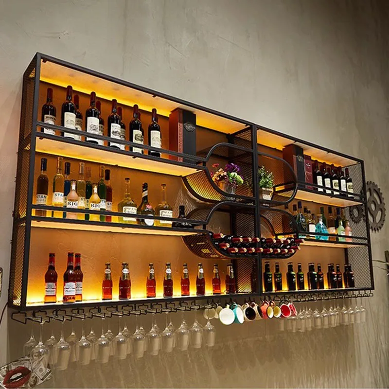 Nordic parede treliça bar gabinete, grande vinho rack, acessórios de armazenamento, canto, buffet, display, cozinha, mobiliário doméstico