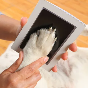 Il kit per impronte di zampe di animali domestici include 1 tampone d'inchiostro e 2 biglietti per impronte di mani e piedi di bambini a tema Halloween, regalo per il Ringraziamento e Natale