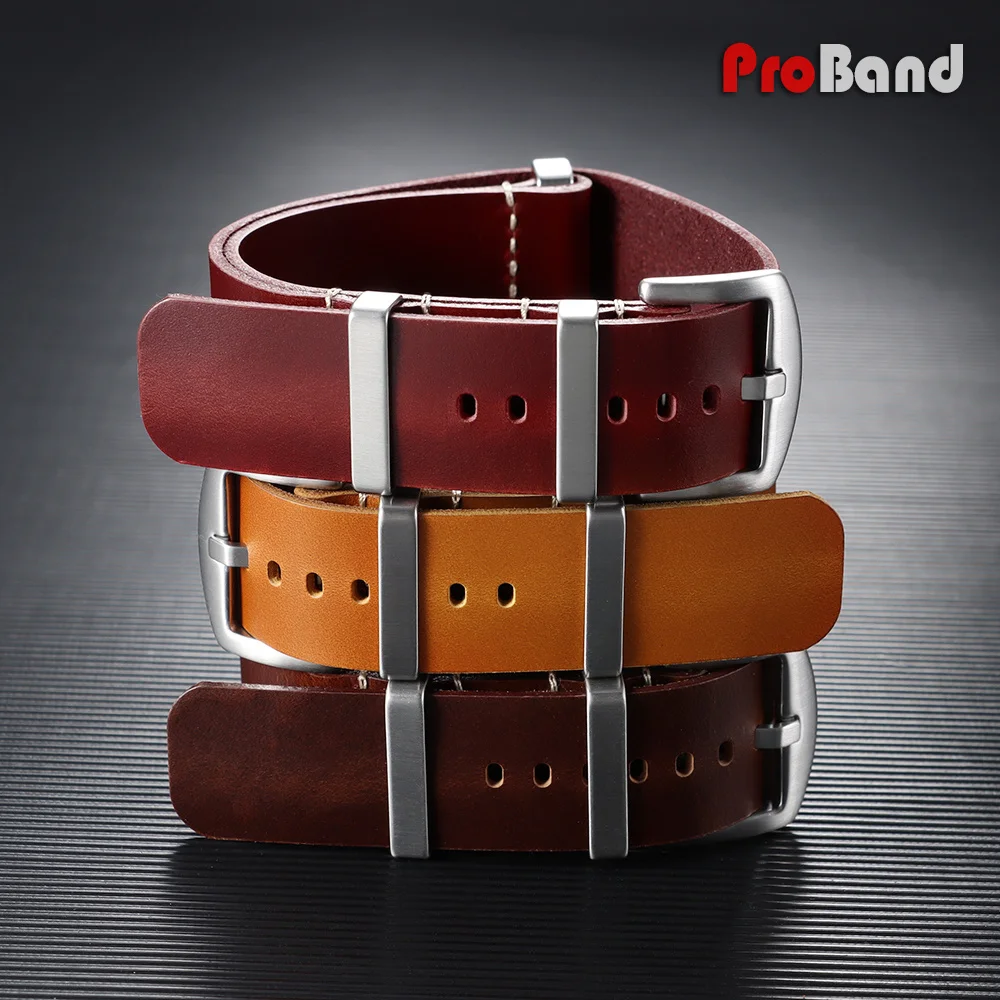 Premium Genuine Leather Adjustable Watch Strap - Elegant Replacement Bracelet Accessory