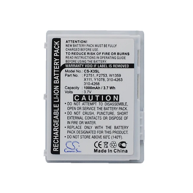 Pda, Pocket Pc 1000Mah Batteria Per Dell X1111 Axim X3 Axim X3I Axim X30