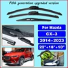 For Mazda CX-3 CX3 2014 - 2023 Car Wiper Front Rear Wiper Blades Windshield Windscreen Window Brushes Car Accessories 22"18"10" 1