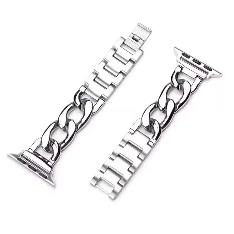 Sleek Metallic Chain Watch Strap
