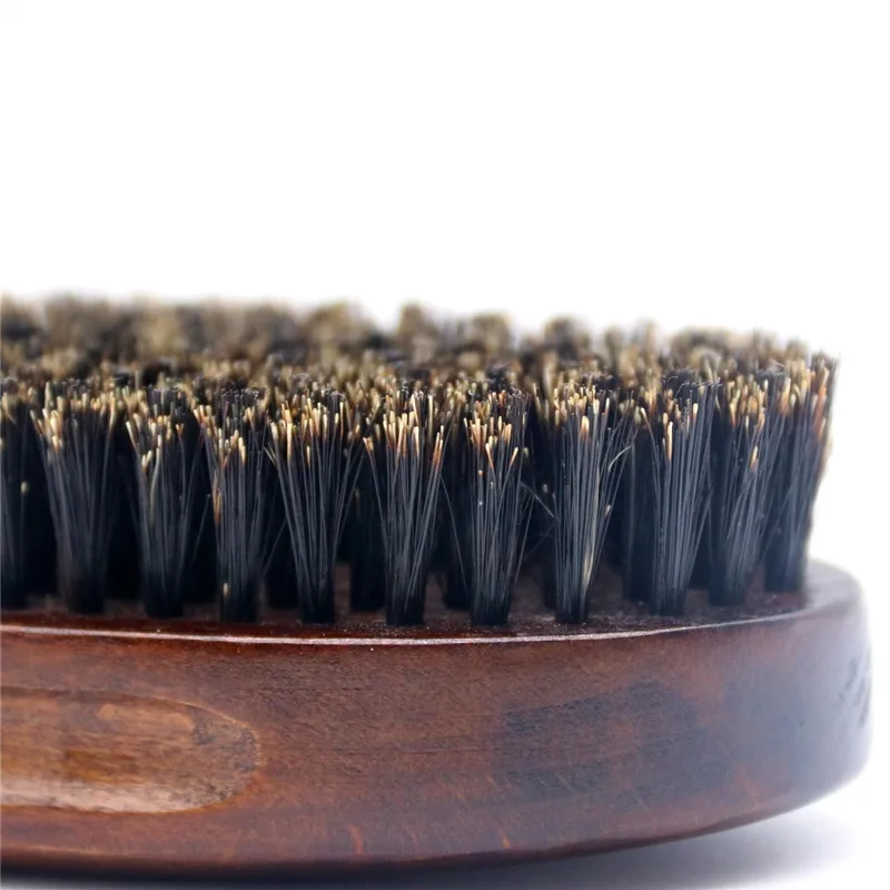 1pcs Boar Bristle Hair Beard Brush Comb for Men, Small Soft Beard Brush, Pocket Travel Men's Wooden Mustache Brush